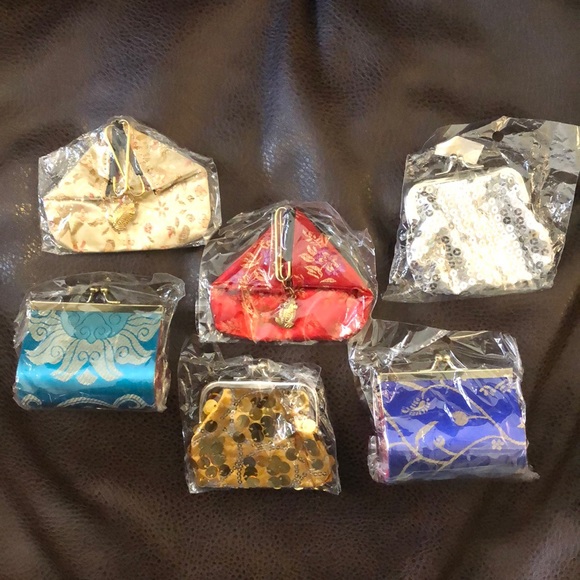 🛍 Choose your favourite! satin and sequin change purses - Picture 1 of 15